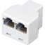 Переходник Rexant RJ-45(8P-8C)/гнездо-2гнезда/50 шт. (03-0103)