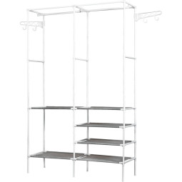 Вешалка LS_гардеробная двойная напольная Helex Home W-24, белая