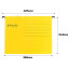 Папка подвесная регистратура Комус желтая Foolscap, 25 шт