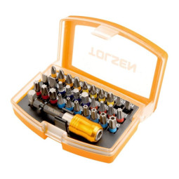 Набор бит 1/4, PH, PZ, Hex, Torx, Slotted, 32 предмета TOLSEN TT20370