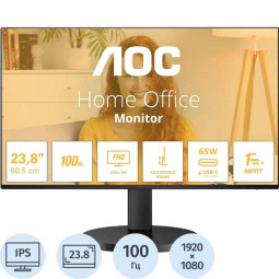 Монитор AOC (24B3CF2)23,8/FHD/IPS/100Hz/250cd/4ms/HDMI