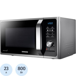 Микроволновая печь Samsung MS23F302TAS/BW 23л., 800Вт, серебристый