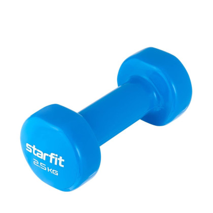 Гантель виниловая STARFIT DB-101 2,5 кг, синий., ЦБ-00001449