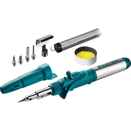Горелка газовая (ручка) KRAFTOOL SolderPro 120K, набор 10в1 (55503-H10)