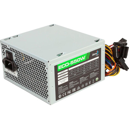 Блок питания Aerocool ATX 550W ECO-550 (20+4pin) 120/fan 4xSATA RTL
