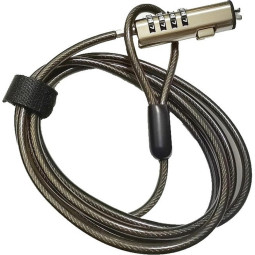 Тросик с замком Continent NCL-105,ультрабук, nano security slot, клин, 1,8м