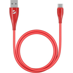 Кабель Deppa Ceramic USB - USB-C, 1м, красный