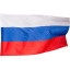 Флаг России 90х145см карман для древка и  петли, искусств.шелк МС-3790