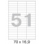 Этикетки самокл. ProMEGA Label BASIC  70х16,9 мм / 51 шт на лист А4(100л