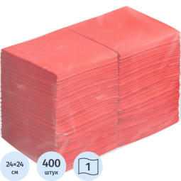 Салфетки 24х24 1 сл. Красные ZELPAPER 400 шт/упак