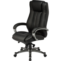 Кресло BN_Dp_Руководителя EChair-604 ML кожа черная, пластик