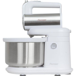 Миксер Pioneer MX345, 2 в 1, ручной + стационарный, 450 Вт, чаша 4 литра