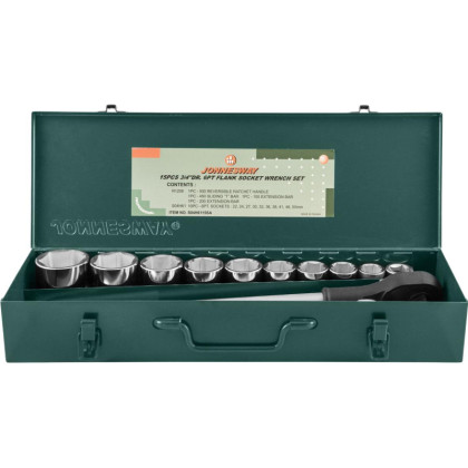 Набор головок торцевых 3/4DR, 22-50 мм, 15 предм. S04H6315SA