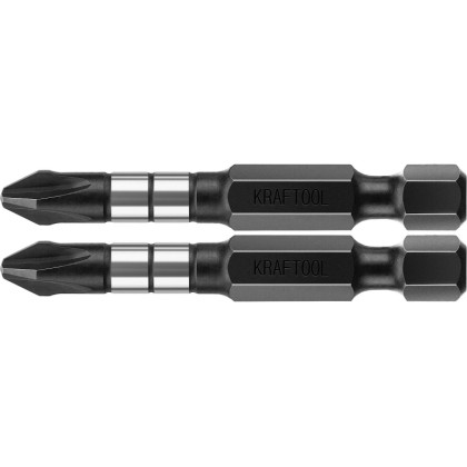 Бита KRAFTOOL Impact Pro PH2, 50мм, тип Е, 2шт/уп (26191-2-50-S2)