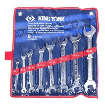 Набор ключей рожковых, 6-22 мм, 8 предметов KING TONY
