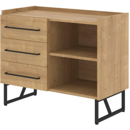 Тумба сервисная Loftis LSC-3D.A. 904х445х750 Дуб Бофорд/Черный