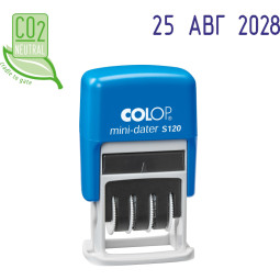 Датер автоматический мини S120 шрифт 3,8мм месяц букв.(аналог 4810)Colop