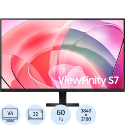 Монитор Samsung (LS32D700EAIXCI)32/4K UHD/VA/60Hz/350cd/5ms/HDMI/DP