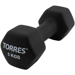 Гантель TORRES 5 кг, PL55015,черный