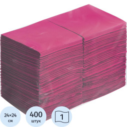 Салфетки 24х24 1 сл. Бордо ZELPAPER 400 шт/упак