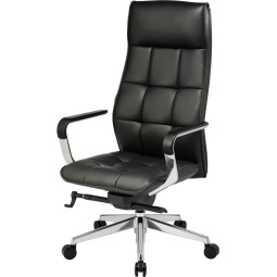 Кресло BN_Fc_EChair-597 ML кожа черный, алюминий