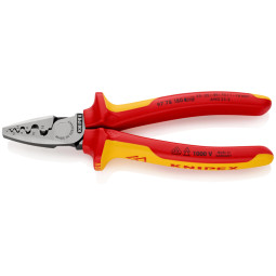 Пресс-клещи для обжима контактных гильз VDE L-180 мм KNIPEX KN-9778180