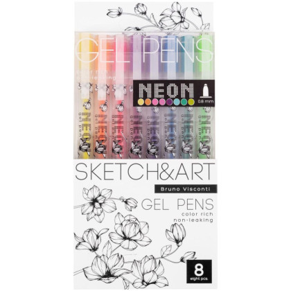Набор гелевых ручек SKETCH&amp;ART Uni Write.NEON 0,8мм 8цв 20-0307