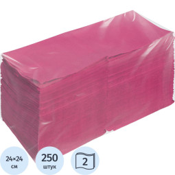Салфетки 24х24 2 сл. Бордо ZELPAPER 250 шт/упак