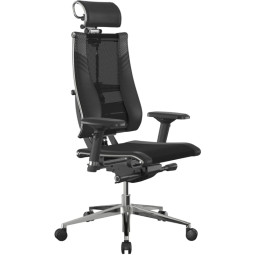Кресло MT_Y 4DT B2-15D YM93+Infinity+carbon черный, крест.хр