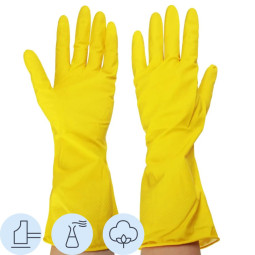 Перчатки MitRa Professional КЩС желтые, р.S