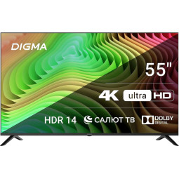 Телевизор Digma DM-LED55UBB40, UHD, смарт (Салют ТВ)