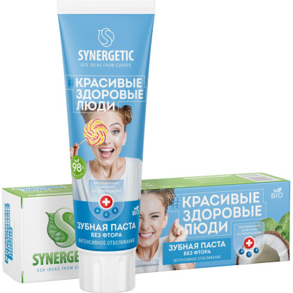 Зубная паста Synergetic интенсивное отбеливание 100гр 201004
