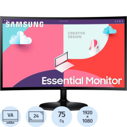 Монитор Samsung S24C360EAI(LS24C360EAIXCI) 24 FHD/VA/75Hz/250cd/4ms/HDMI