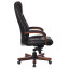 Кресло VB_Бюрократ T-9923WALNUT/BLACK кожа черный, дерево