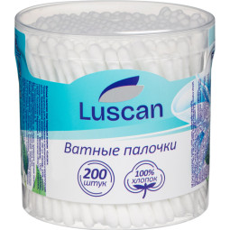 Палочки ватные Luscan стакан 200шт/уп