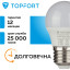Лампа светодиодная Topfort E27 10W 4000K шар