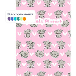 Тетрадь общая M&amp;G Animal, А5, 64 л, клет, цвет в асс,в пласт обложке