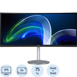 Монитор Acer CB342CURbemiiphuzx (UM.CB2EE.015) 34/UWQHD/IPS/75Hz/300cd/2ms