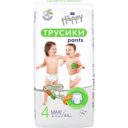 Подгузники - трусики Maxi, 44 шт./уп., вес 8-14 кг