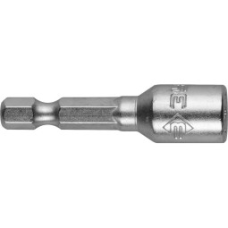 Бита с торцевой головкой ЗУБР магнит. 1/4&#039;&#039;,Cr-V, 6х45мм, 2шт.(26392-06-02)