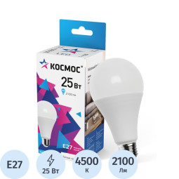Лампа светодиодная КОСМОС LkecLED25wA65E2745 А65 25W Е27 4500K