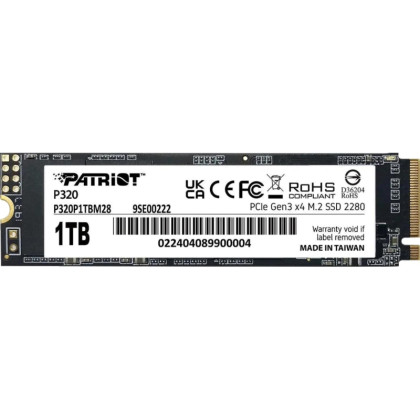 SSD накопитель Patriot P320 1TB M.2 2280 PCIe 3.0 x4(P320P1TBM28)