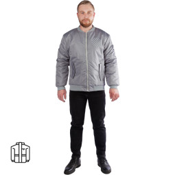 Бомбер сер/св.зеленый с логотипом ПИК 2XL(р.54)