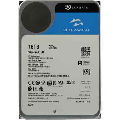 Жесткий диск Seagate SkyHawk 6TB, SATA, 7200rpm, 256MB(ST16000VE002)