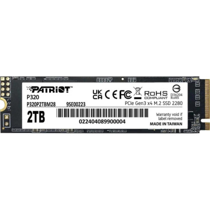 SSD накопитель Patriot P320 2TB M.2 2280 PCIe 3.0 x4(P320P2TBM28)