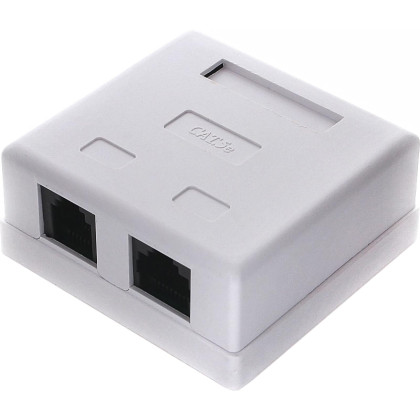 Розетка Cablexpert NA-TA/1 RJ45+RJ11 кат.5e UTP внешняя 2 порта