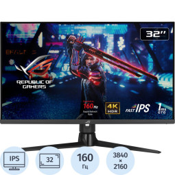 Монитор ASUS ROGStrix (XG32UQ) 32/4K/IPS/160Hz/600cd/1ms/HDMI/DP