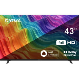 Телевизор Digma DM-LED43SBB33, FHD, смарт (Яндекс.ТВ)