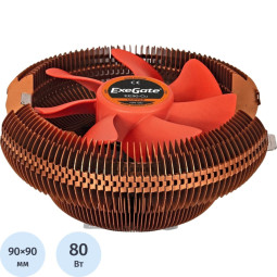 Кулер ExeGate EE90-Cu, Al+Copper, all sockets, 80W,3pin, 90мм (EX286151RUS)