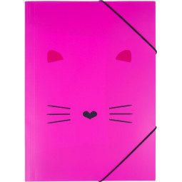 Папка на резинках А4 №1School Kitty розовая
